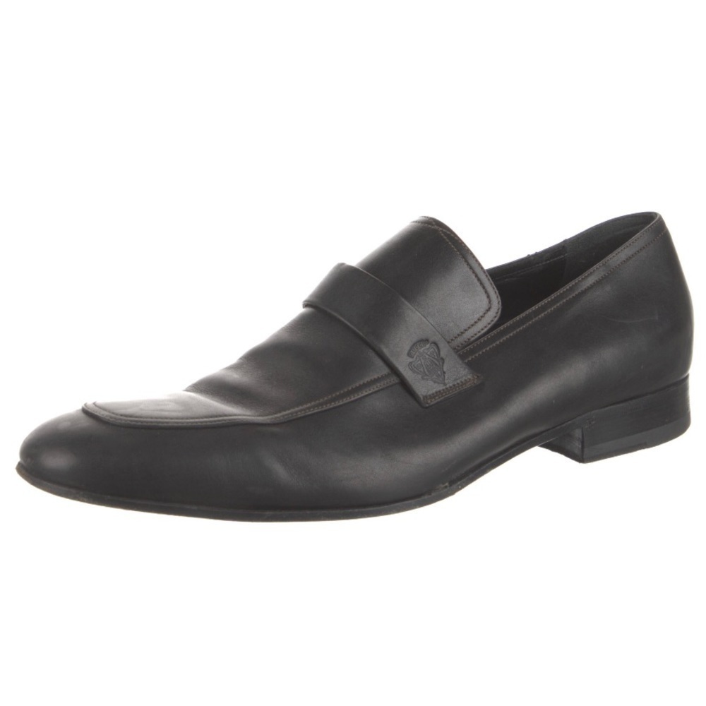 GUCCI Logo Leather Loafers Men's Size 8.5 AUTHENTIC